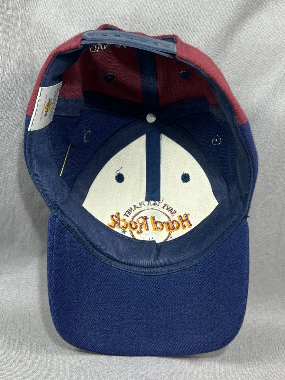 Hard Rock Cafe Orlando Florida Snapback Guitar Hat Pin Adjustable Colorblock Cap